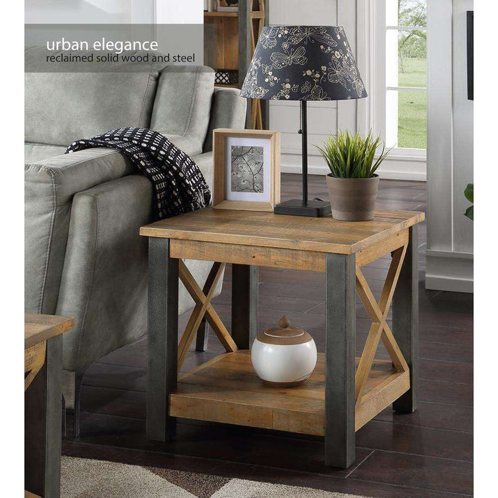 Urban Elegance - Reclaimed Lamp Side Table2 - Duck Barn Interiors