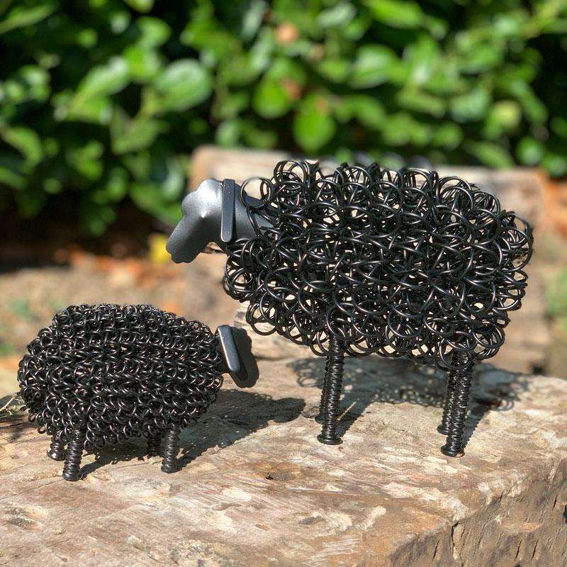 Wiggle Metal Sheep - Black2 - Duck Barn Interiors