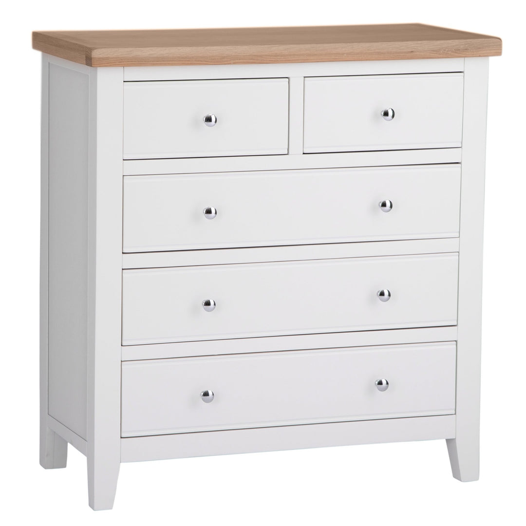 Windsor White 2 Over 3 Chest of Drawers - Duck Barn Interiors