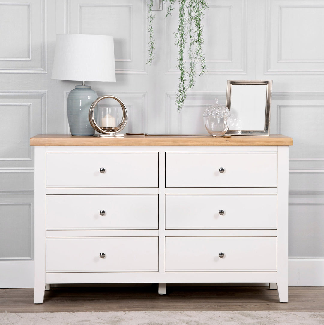 Windsor White 6 Drawer Chest1 - Duck Barn Interiors