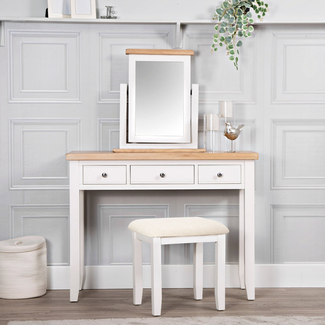 Windsor White Dressing Table1 - Duck Barn Interiors