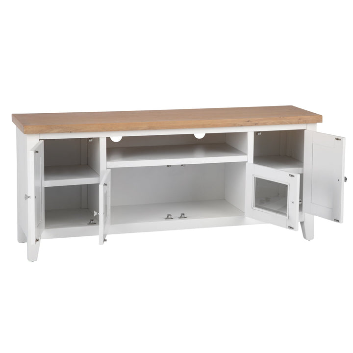 Windsor White Large TV Stand3 - Duck Barn Interiors