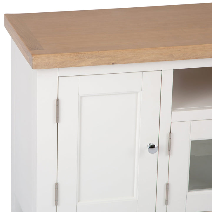 Windsor White Large TV Stand5 - Duck Barn Interiors