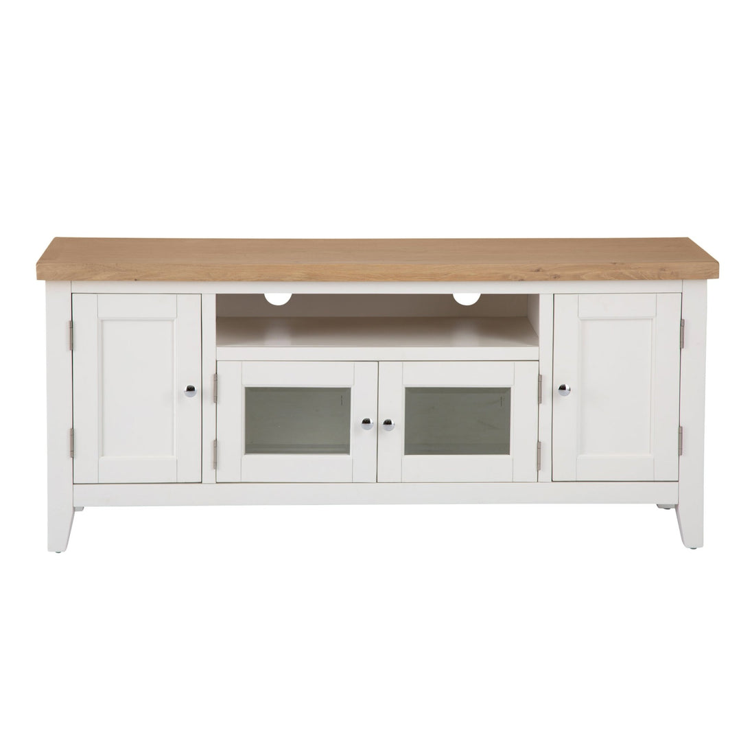 Windsor White Large TV Stand7 - Duck Barn Interiors