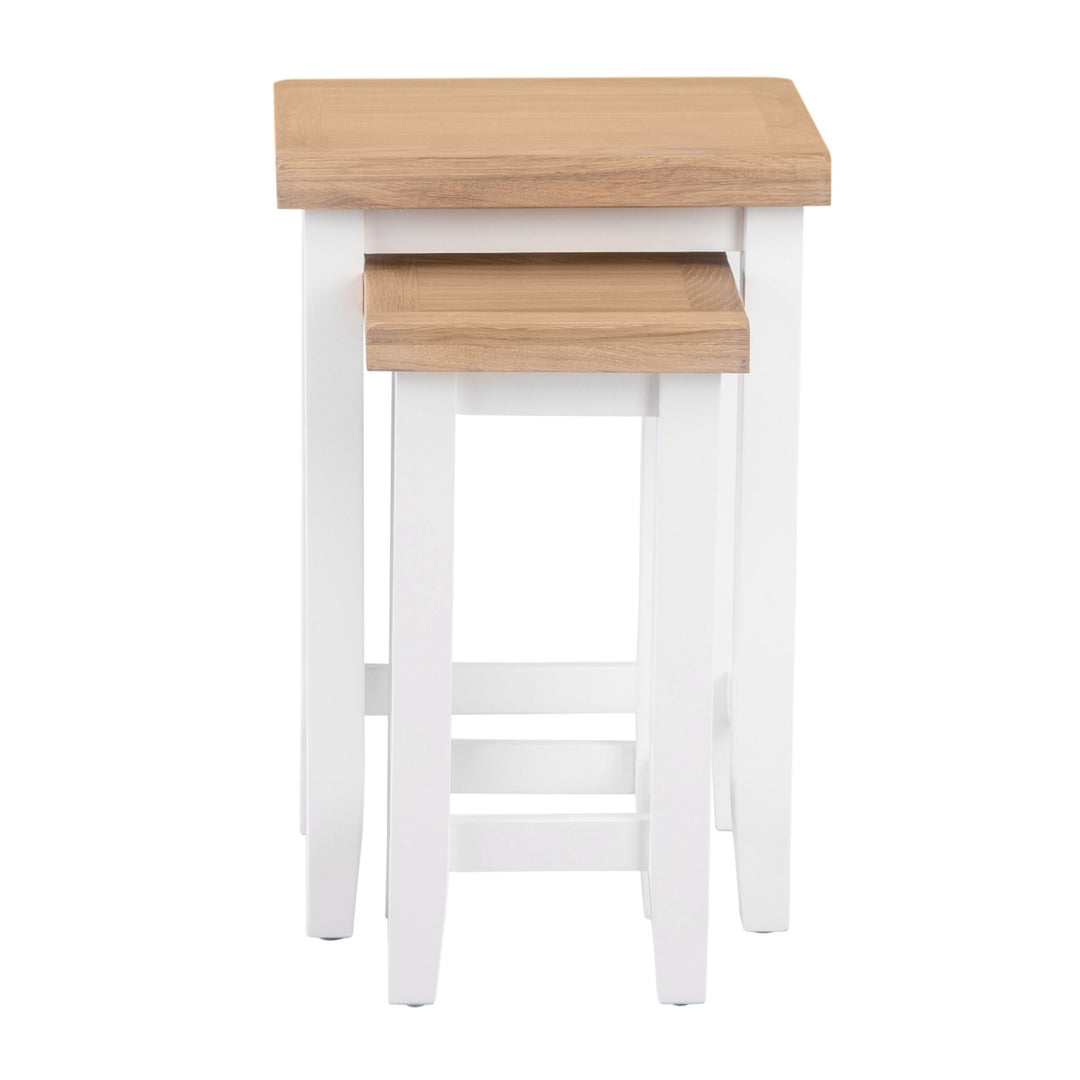 Windsor White Nest of 2 Tables4 - Duck Barn Interiors