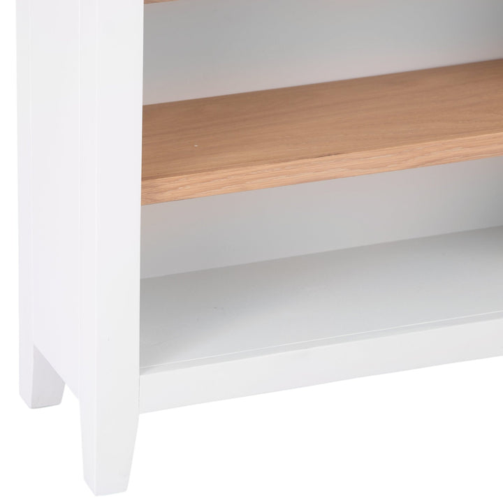 Windsor White Small Wide Bookcase4 - Duck Barn Interiors