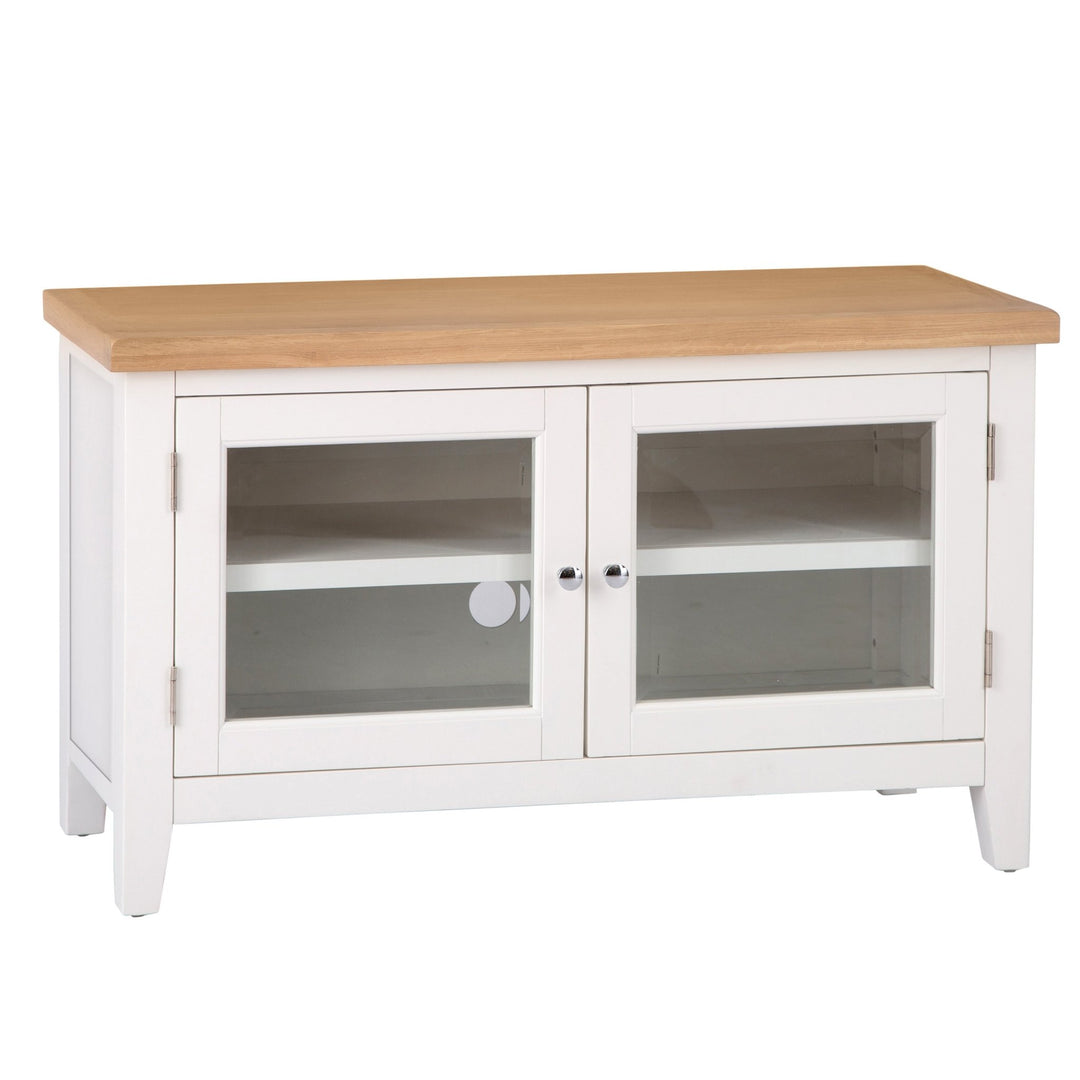 Windsor White Standard TV Stand3 - Duck Barn Interiors